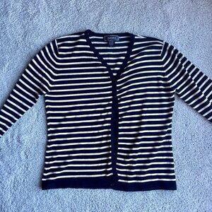 Vintage Silk Striped Cardigan